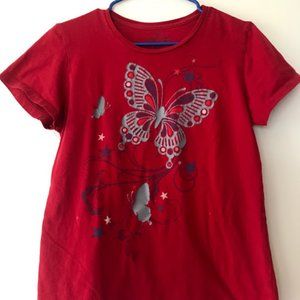 Red Butterfly T Shirt